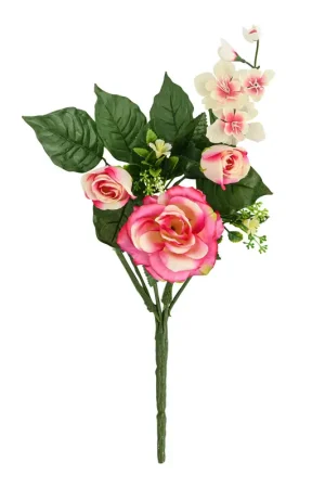 Acheter Direct Bouquet de rose et bouton de rose rose
